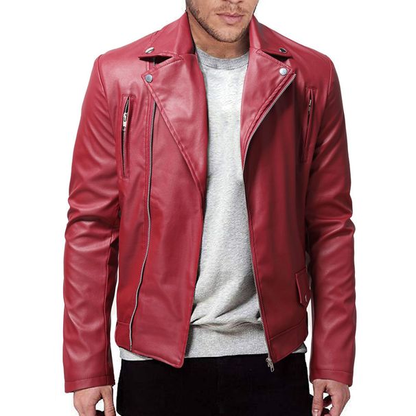 Loom Foreign Trade New Men's European And American Casual Plus Size Fashion Slim Fit Leather Jacket Coat P75_viptrois.com