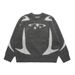 Unisex Oversized Sweater Couple Matching Winter Knitwear, Streetwear Pullover With Jacquard Pattern – Thick Warm Polyester Blend_viptrois.com