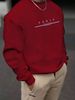 Men's Loose And Casual Fashionable Paris Letter Pattern Printed Round Neck Long Sleeved Pullover Hoodie For Autumn And Winter_viptrois.com