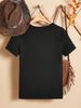 Pure Cotton Black T-Shirt for Men 1 PC Quote Coupon Print Crew Neck Comfortable Soft Fabric Men's Top_viptrois.com