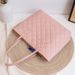 Large Capacity Diamond Embroidery Bag Style Simple Silk Scarf Tote Bag Hot Selling Shoulder Bucket Bag_viptrois.com