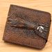 Men's Wallet Fashion Crocodile Wallet Men's Short Coin Personality Hipster Magnetic Buckle Wallet_viptrois.com