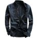 K New Men's Casual Shirt With A Gentleman's Style Stand Up Collar Shirt_viptrois.com