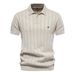Spring/Summer New European Woolen Polo Sweater Knitted Shirt Short Sleeve Collar Men's T-Shirt Top_viptrois.com