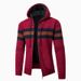 Men's Stylish Sherpa-Lined Hooded Knit Cardigan – Fleece-Lined Winter Coat With Zipper, Warm & Cozy, Casual & Comfortable_viptrois.com