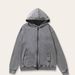 Vintage Washed Zip-Up Hoodie – Heavyweight Cotton Distressed Pullover For Men, Retro Streetwear (L-XXXXL, Black/Grey/Army Green)_viptrois.com
