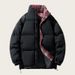 Unisex Winter Puffer Jacket -Streetwear Style, Thickened Short Coat With Stand Collar, Loose Fit For Couples_viptrois.com