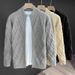 Men's Plus Size Zip-Up Knit Cardigan - Lightweight Breathable Pullover Jacket For Casual & Business Wear (Black, Grey, Beige)_viptrois.com