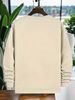 Men's Loose Casual And Fashionable BIG WORM'S Letter Pattern Printed Round Neck Long Sleeved Sweatshirt Suitable For Autumn And Winter Wear_viptrois.com