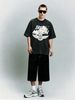 Wing Engine Iron Motion Heavyweight Washed Graphic T-Shirt Men's Oversized Streetwear Tee_viptrois.com