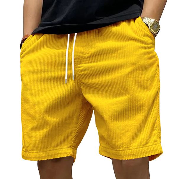 Men's Clothing Heavyweight Workwear Shorts Men's Summer Ins Trendy Retro Corduroy Trendy Men's Casual Shorts_viptrois.com