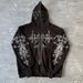 Men's Clothing Fashion Trend High Street Personality Design Printing Casual Versatile Loose Hooded Sweatshirt_viptrois.com