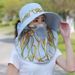Summer New Women's Sun Sunshade And Face Shield, Integrated With Shawl, Tea Picking Hat, Outdoor Farm Busy Mask Hat_viptrois.com