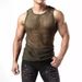 Men's Clothing Summer New Hollow Vest Round Neck Top Fishnet Vest Breathable Loose Casual Sleeveless Large Size Blouse Men_viptrois.com