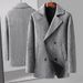 Men's Clothing luxury mid length drop shoulder sleeve wide version wool coat men's autumn and winter double breasted double faced wool coat_viptrois.com