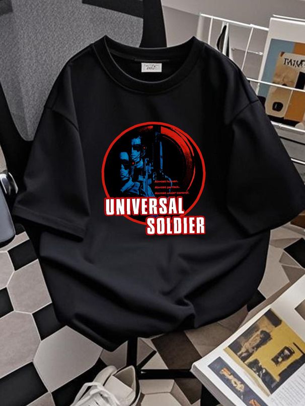 Universal Soldier T Shirt - 90's Van Damme Sci Fiction Classic - New Graphic Versatile Streetwear Top For Everyday Wear Stylish Designer Clothes_viptrois.com