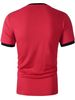 Men’s Stretch-Fit Graphic Print T-Shirt – Breathable Short-Sleeve Slim Fit Tee For Streetwear & Gym (S-XXL, Red)_viptrois.com