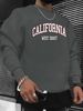 Men's Loose Casual Fashion California West Coast Letter Pattern Printed Round Neck Long Sleeved Sportswear For Autumn And Winter_viptrois.com