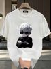 【DORAE】2026 Unisex T-shirt (Heavyweight Cotton) Black (Oversized "Cool Anime Boy" Print & Edgy Urban Design) – High Street Style For Street Style_viptrois.com