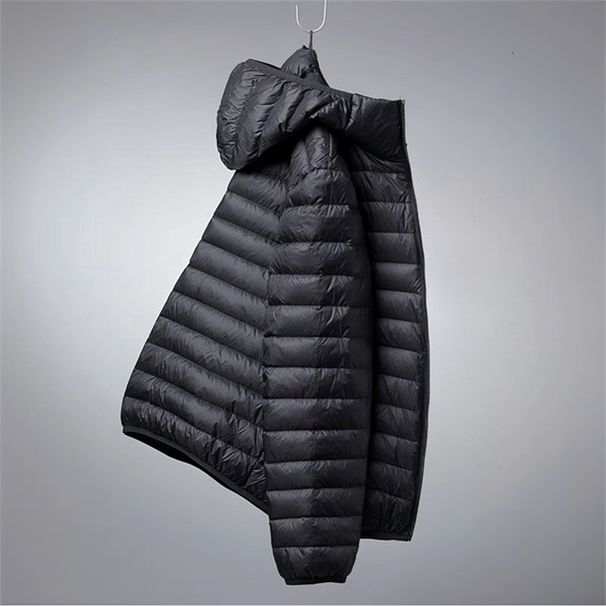 Men's Autumn And Winter Lightweight Down Jacket, Men's Stand-up Collar With Hood, Short 50% Down, Large-sized Fashionable Coat_viptrois.com