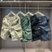 Summer Cargo Shorts For Men Casual Multi-Pocket Loose Stretch Pure Cotton Mid-Length Outerwear Trendy Five Point_viptrois.com
