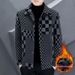 Loom Loom Woolen Coat Autumn Winter Short Turn-Down Collar High-End Overcoat Fleece Lined Thick Versatile Casual Men's Jacket_viptrois.com