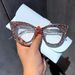 New Personalized Cat Eye Handmade Gravel Glasses Female Trendy Decorative Sunglasses Big Face Slimming Flat Glasses Net Celebrity_viptrois.com