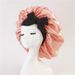 Ribbon bow color tee hat satin wide brim beauty scarf cap night cap_viptrois.com