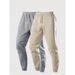 Men's Casual Jogger Pants - Retro Loose Fit Workout Trousers For Running, Gym & Streetwear | High Waist Elastic Waistband_viptrois.com