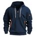 Men's Clothing Sweatshirt Hoodie Zipper Multi Pocket Pullover Men's Sports Casual Jacket_viptrois.com