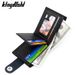 Wallet Card Cases Men's Short Wallet Stitching Men's Wallet Magnetic Buckle Zipper Coin Bag With Multiple Card Slots_viptrois.com