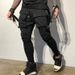 Men's clothing hip-hop multi-pocket leggings casual sports fashion trendy street workwear leggings_viptrois.com