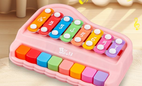 Children's Toys 0 6 Years Old Infant Percussion Musical Instrument Educational Eight Tone Hand Knocking Piano Large Xylophone Kindergarten Small Gift_viptrois.com