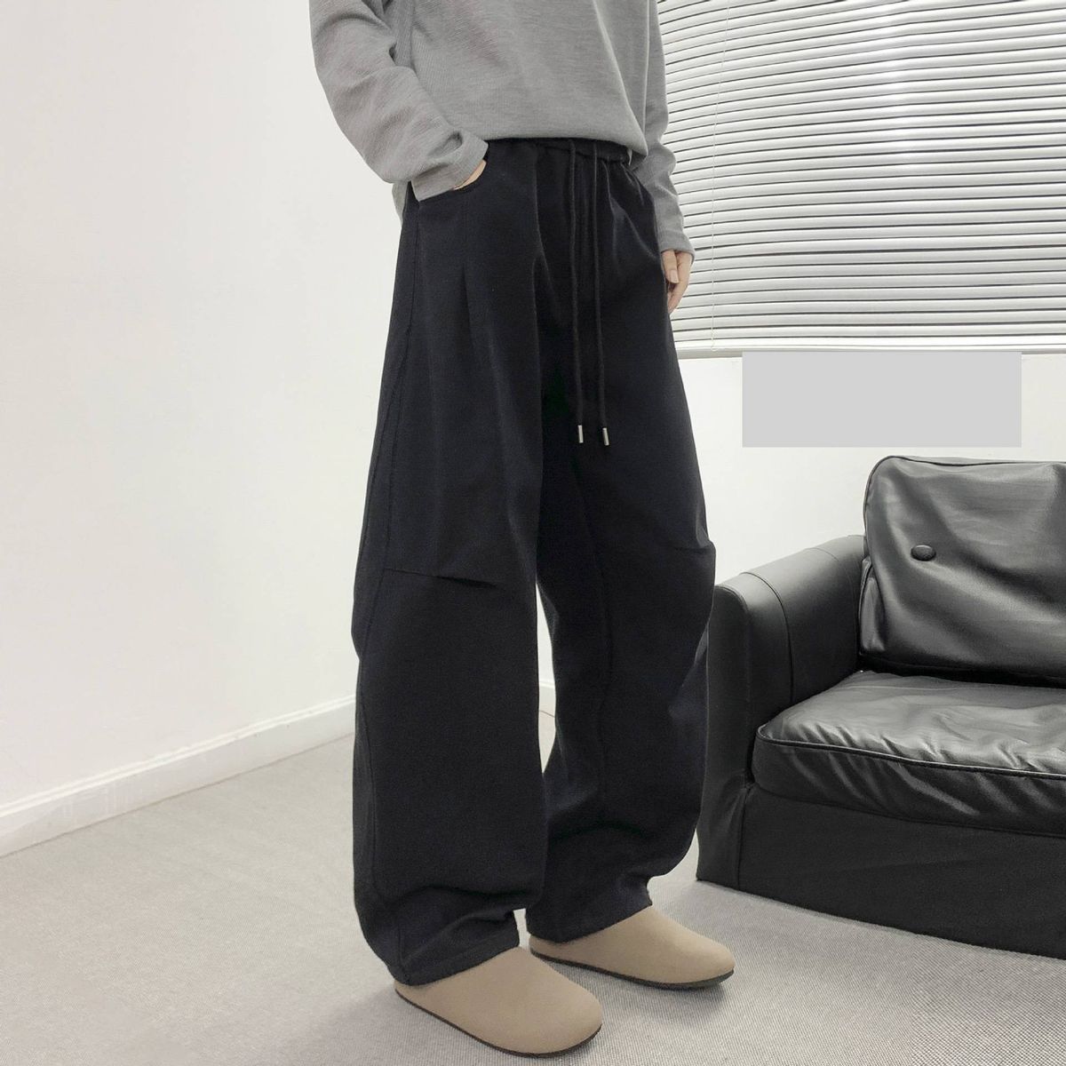 Men's Clothing American Workwear Pants - Fleece-Lined Winter Cargo Joggers With Adjustable Drawstring, Cleanfit Straight-Leg Tactical Trousers_viptrois.com