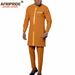 Men's clothing African ethnic solid color cotton men's casual jacket + pants_viptrois.com