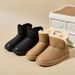 Cotton shoes women's winter new thick plus cotton warm pu snow boots plus velvet women's boots_viptrois.com