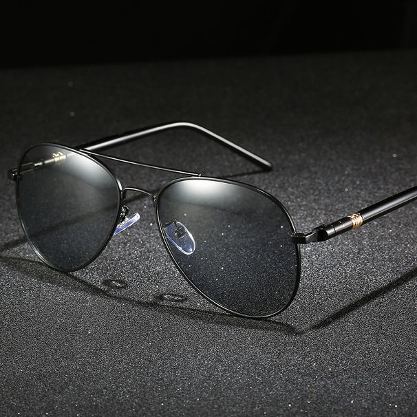 Classic Men's Polarized 209 Metal Spring Leg Sunglasses Color Changing Glasses Trend_viptrois.com