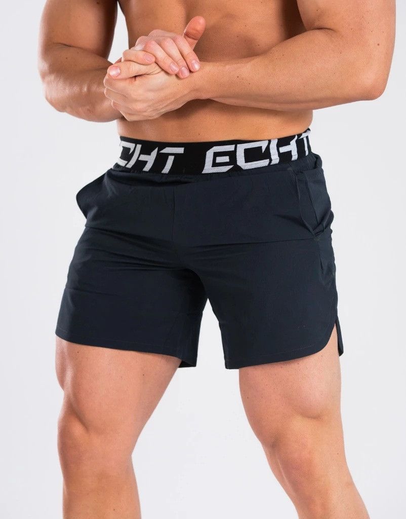 Men's summer workout featured waistband fitness and bodybuilding pants training running sports casual shorts_viptrois.com