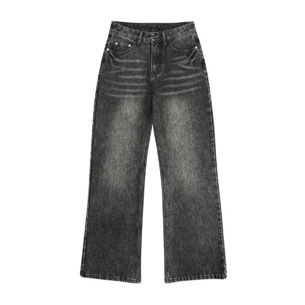Men's Clothing Spring And Summer American Style Fried Gray Black Cattle Lightning Jeans Men's Straight Loose 517 Fashion Brand All Match Long Pants_viptrois.com