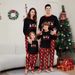 Christmas Santa Claus Snowman letters Christmas family suit printed homewear pajamas_viptrois.com