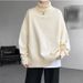 Warm And Reversible Turtleneck Sweater For Men, Autumn And Winter High End Sense Of The Base Shirt, Trendy Brand Cool Lazy Style Knitted Sweater_viptrois.com