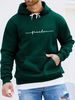 Men's Autumn And Winter Casual Fashionable Loose Hooded Sweatshirt With Freedom Letter Print Warm Long Sleeved Pullover_viptrois.com
