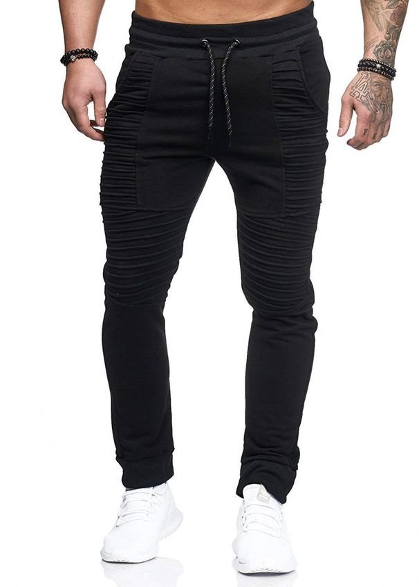 Men's Clothing Casual Autumn And Winter Design Personality Sports Trousers Hip Hop Striped Fitness Pants_viptrois.com