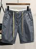 Men's Clothing Ice Silk Summer Thin Shorts Men's Loose Casual Khaki Outer Wear Elastic Waist Stretch Denim Shorts_viptrois.com