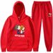 2025 Comfort Grey Print Men's And Women's Hooded Sweater Set Fleece Hoodie Autumn And Winter Sportswear Yellow_viptrois.com