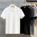 Men's Clothing 2024 New Pit Stripe Mercerized Knitted Polo Shirt Short Sleeved Summer Tops Lapel Men's T Shirt_viptrois.com