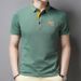 Men's Clothing High quality non iron embroidered men's polo shirt short sleeved tops casual business middle aged and young dad's clothing_viptrois.com