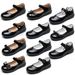 Girls Black Leather Shoes 2025 Spring And Summer British Campus Student Shoes Single Shoes Children's Performance Beans Princess Shoes_viptrois.com
