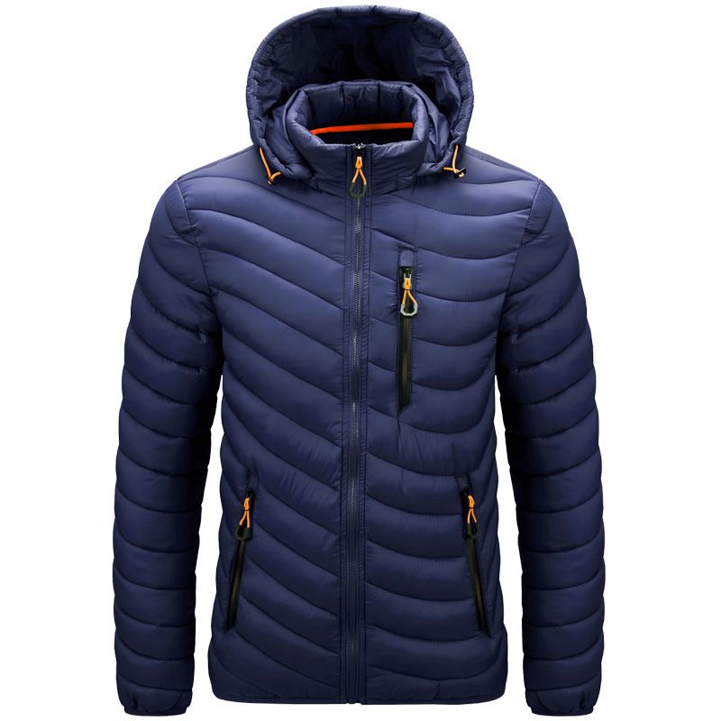 Detachable Hood Lightweight Nylon Jacket For Men – Slim Fit Zip-Up Quilted Coat With Multi-Pockets (Sizes M-6XL, All-Season Urban Wear)_viptrois.com