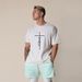 Fitness Pure Cotton T-shirt Men's 240g Heavy Short Sleeves, Men's Crew Neck Loose Plus Size Top Casual Sweat Absorption_viptrois.com